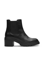 Botki damskie - Geox Botki D Damiana E D16QCE 00043 C9999 Czarny - miniaturka - grafika 1