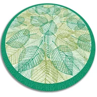 Dywany - Wewnętrzny dywan okrągły winylowy szkielet liści fi70 cm - miniaturka - grafika 1