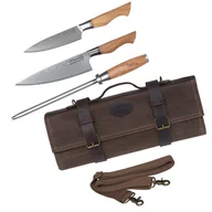 Noże kuchenne - Zestaw Noży ESSENTIAL PROFESSIONAL OLIVE WOOD + Torba na Noże Kohersen Professional - miniaturka - grafika 1