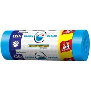 JAN NIEZBĘDNY Worki do segregacji 120l 10szt - niebieski - Worki na śmieci - miniaturka - grafika 1