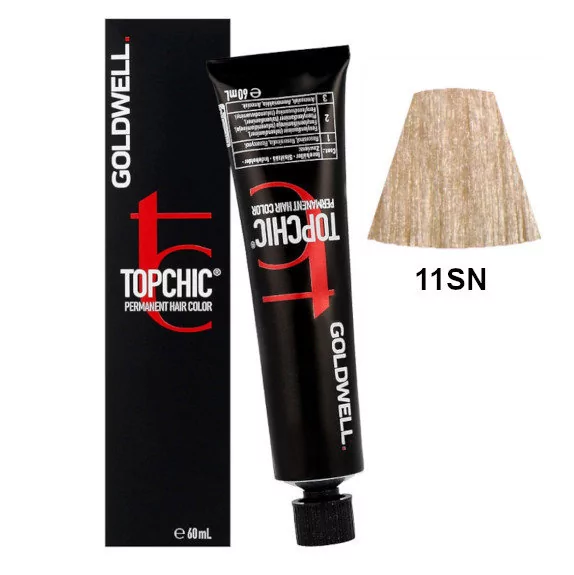 Goldwell Farba do włosów Silver Natural 11sn Topchic, 1er Pack (1 X 60 ML) 4021609019909