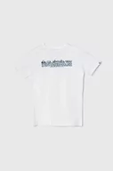 Koszulki dla chłopców - Quiksilver t-shirt bawełniany dziecięcy OMNIFILLYTH kolor biały z nadrukiem - miniaturka - grafika 1