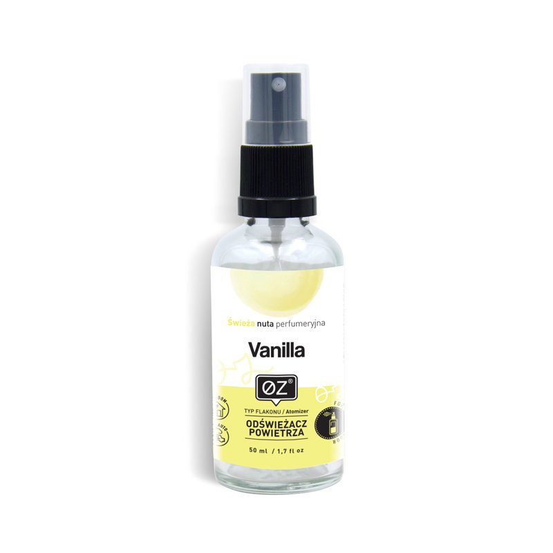 Perfumy do samochodu VANILLA odświeżacz OZ waniliowy 50ml meszki owady
