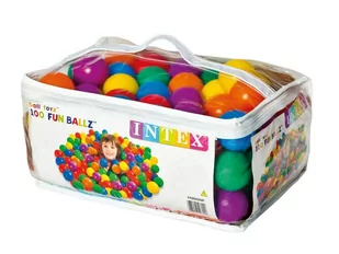 Intex PIŁECZKI KOLOROWE 100SZT PIŁKI DO BASENU PLACU ZABAW - Wyposażenie pokoiku dziecięcego - miniaturka - grafika 2