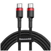 Kable USB - Baseus Kabel Cafule 2x USB-C QC 3A 1m PD black CATKLF-GG1 - miniaturka - grafika 1