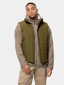 Kamizelki męskie - Jack Wolfskin Bezrękawnik White Frost Vest 1206402 Khaki Regular Fit - miniaturka - grafika 1