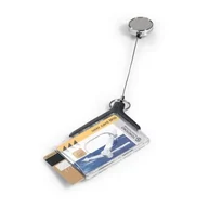 Etui na dokumenty i karty - Etui do dwóch kart CARDHOLDER DE LUXE PRO z mechanizmem ściągającym 10 sztuk 8308 58 - miniaturka - grafika 1