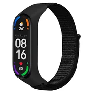 Akcesoria do smartwatchy - Pasek Opaska Nylonowa do Xiaomi Mi Band 3/4/5/6 "Czarny" - miniaturka - grafika 1