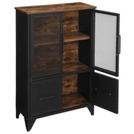 Witryny - Szafka do salonu industrialna witryna 75 cm LOFT - miniaturka - grafika 1
