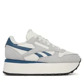 Sneakersy damskie - Sneakersy Reebok CLASSIC LEATHER TRIPLE LIFT 100211388 Biały - miniaturka - grafika 1