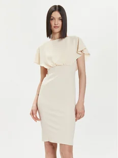 Rinascimento Sukienka koktajlowa CFC0118271003 Beżowy Regular Fit - Sukienki - miniaturka - grafika 1