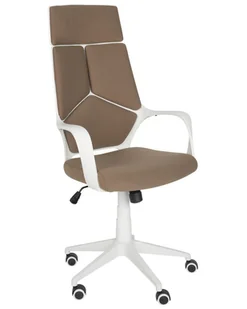 Fotel biurowy, krzesło biurowe Krzesło biurowe regulowane brązowo-białe DELIGHT - Fotele i krzesła biurowe - miniaturka - grafika 5