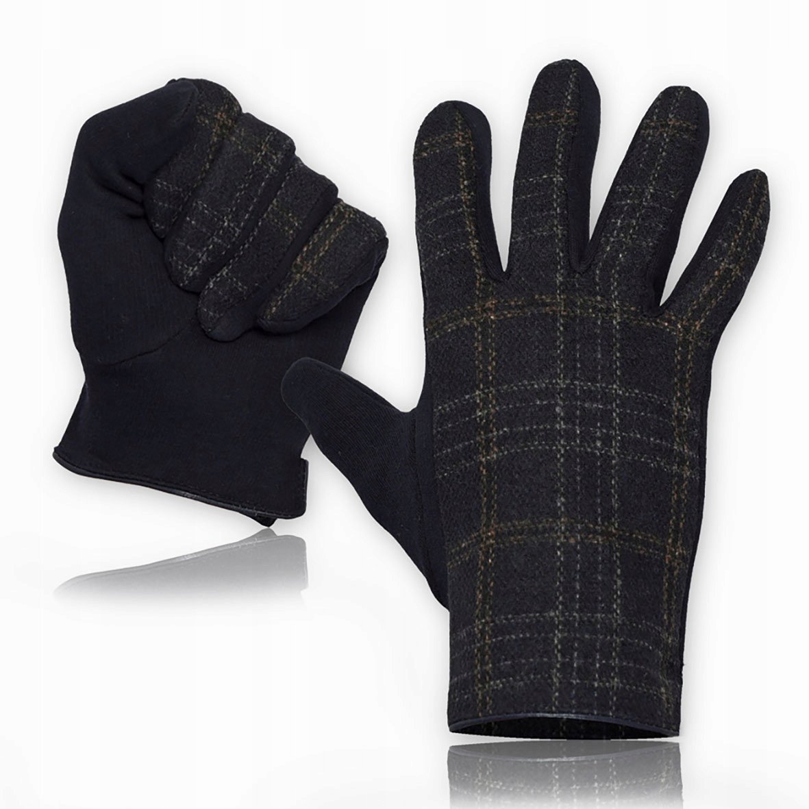 Rękawiczki ocieplane w kratę XL/XXL Pako Jeans