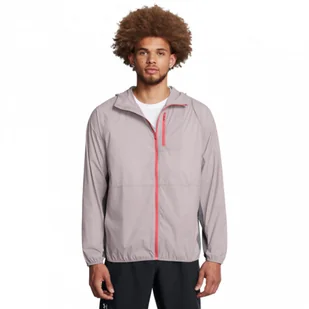 Męska kurtka do biegania Under Armour Launch Lightweight Jacket - beżowa - UNDER ARMOUR - Kurtki męskie - miniaturka - grafika 1