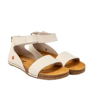 Sandały damskie - ART 0382 Kreta, Płaskie Sandały Damskie, Nappa Cream, 40 EU - miniaturka - grafika 1