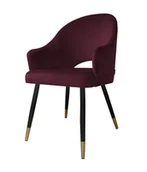 Krzesła - Krzesło Velvet noga czarna/zło - miniaturka - grafika 1