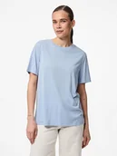 Koszulki i topy damskie - Pieces Koszulka "Anora" w kolorze błękitnym - miniaturka - grafika 1