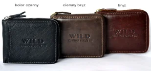 WILD skórzany portfel na suwak 702 - Portfele WILD skórzany portfel na suwak 702 - Portfele - miniaturka - grafika 1