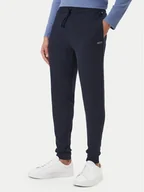 Spodnie sportowe męskie - BOSS Spodnie dresowe Waffle 50535878 Granatowy Regular Fit - miniaturka - grafika 1