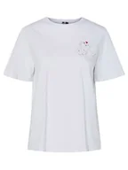 Koszulki i topy damskie - Pieces Koszulka "Signe" w kolorze białym - miniaturka - grafika 1