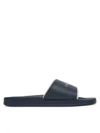 Klapki i japonki męskie - Calvin Klein Jeans Klapki Slide Rubber Neoprene Monologo YM0YM00361 Granatowy - miniaturka - grafika 1