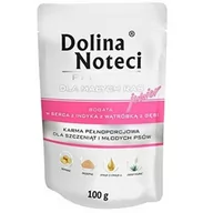 Mokra karma dla psów - Dolina Noteci PREMIUM JUNIOR MAŁE RASY SERCA Z INDYKA Z WĄTRÓBKĄ Z GĘSI 100g - miniaturka - grafika 1