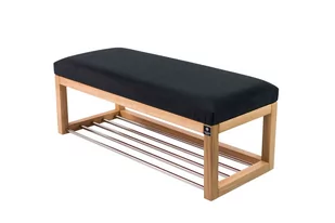 Ławka na buty LPG-4 80cm EMRAWOOD drewno lite kolor naturalny siedzisko gładkie kolor grafit - Ławki do przedpokoju Ławka na buty LPG-4 80cm EMRAWOOD drewno lite kolor naturalny siedzisko gładkie kolor grafit - Ławki do przedpokoju - miniaturka - grafika 1