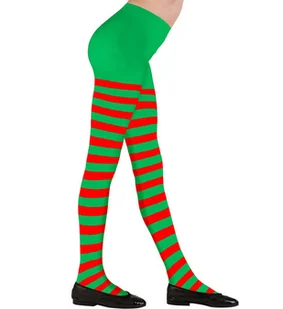 Rajstopy elfa dziecięce zielono-czerwone 70 DEN-11-14 - Rajstopy - miniaturka - grafika 1