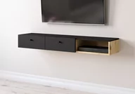 Szafki RTV - Szafka wisząca Tulia dąb artisan/czarny mat - miniaturka - grafika 1