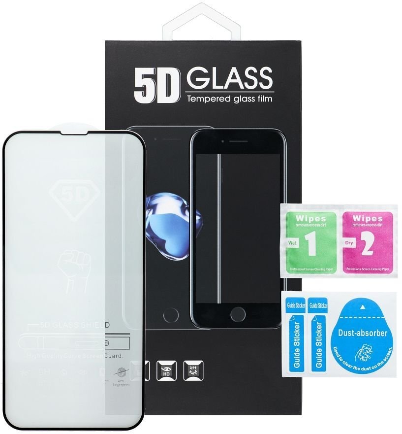 5D Full Glue Tempered Glass - do iPhone 17 Pro Privacy czarny