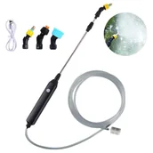 Opryskiwacze - Teleskopowy opryskiwacz, elektryczny pistolet do opryskiwania dachów z 3 dyszami i wężem 3M do ochrony roślin ogrodowych - miniaturka - grafika 1