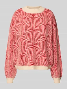 Sweter o kroju comfort fit z dzianiny z dodatkiem wełny model ‘JENNA’ - Swetry damskie - miniaturka - grafika 1
