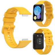 Akcesoria do smartwatchy - Pasek silikonowy Vanfone do Huawei Watch Fit 2, żółty - miniaturka - grafika 1