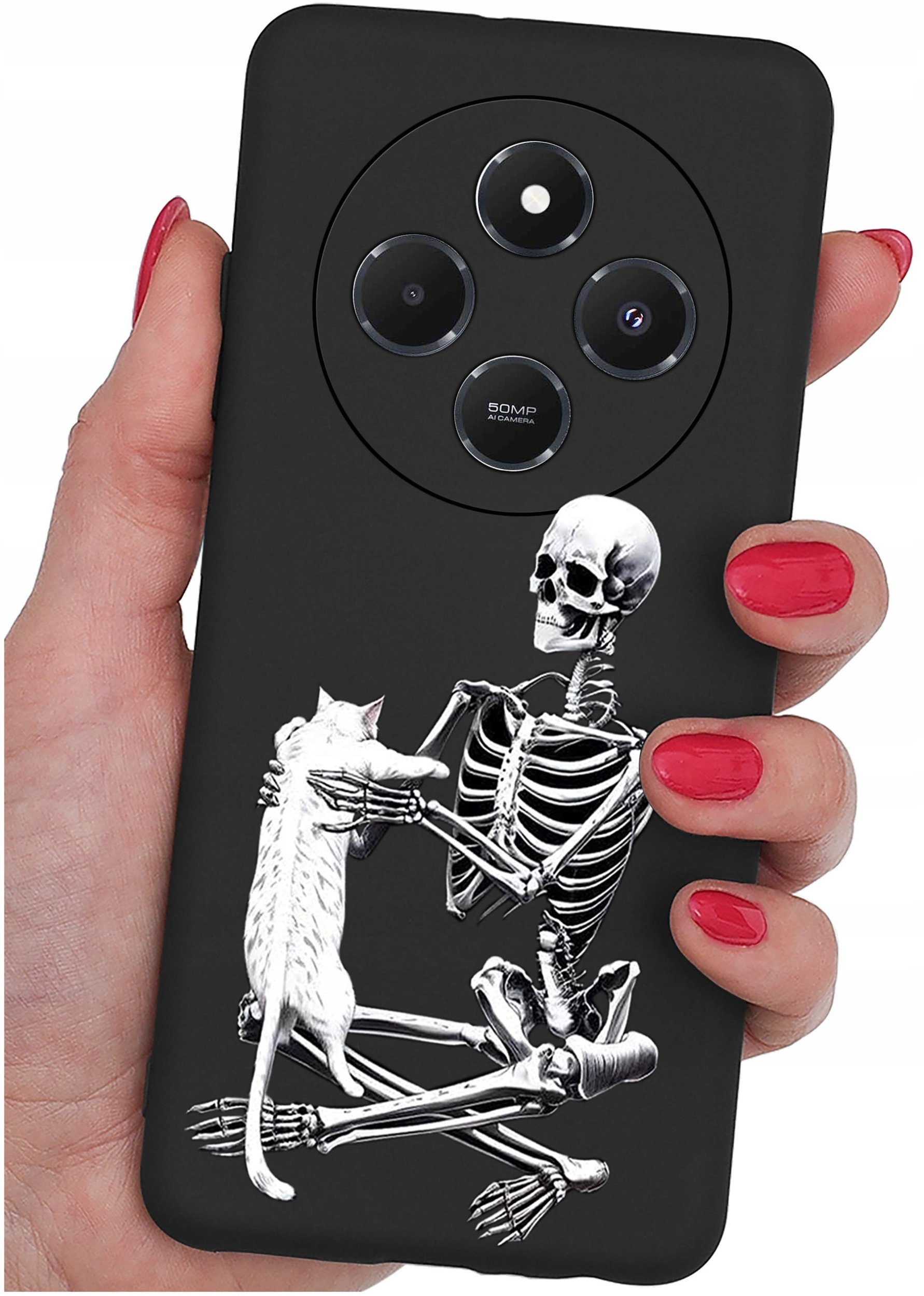 Etui do Xiaomi Redmi 14C WZORYSILIKONOWE MATT CASE + SZKŁO 9H