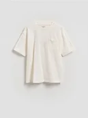 Koszulki dla chłopców - Reserved - Bawełniany t-shirt - biały - miniaturka - grafika 1