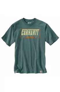 Koszulki sportowe męskie - Koszulka męska T-shirt Carhartt Heavyweight Graphic Sea Pine Heather - grafika 1