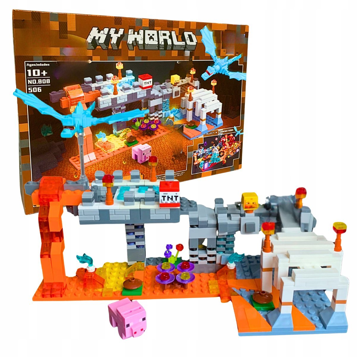 Klocki Minecraft Twierdza Zamek Domek Bitewny Gamingowy Zestaw Klocków