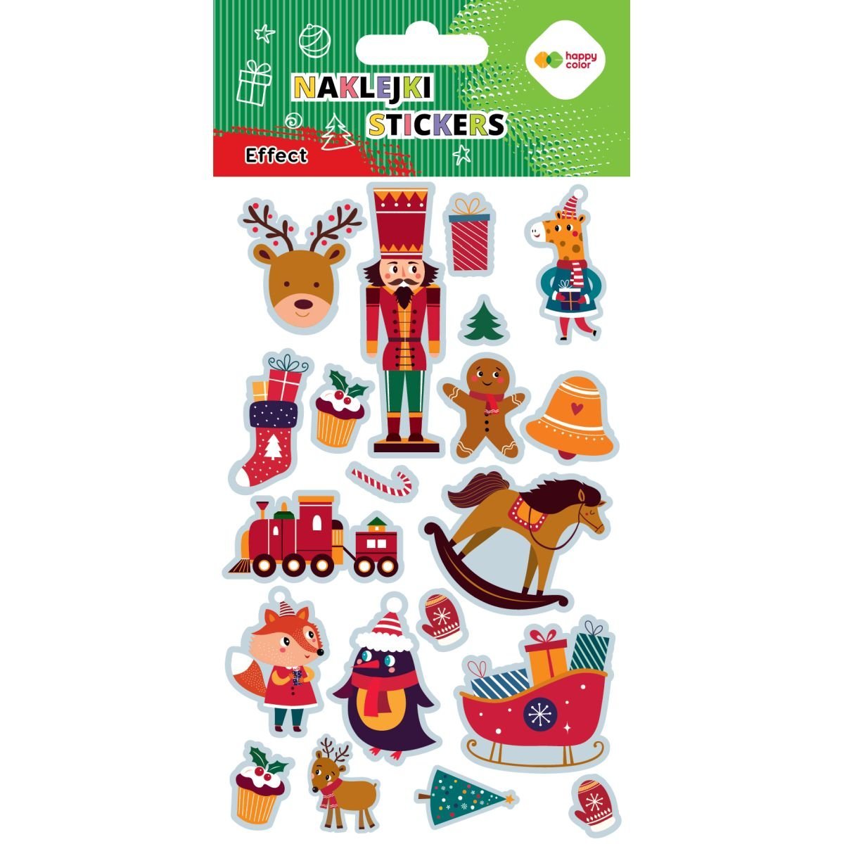 Naklejki EFFECT-Xmas Toys, 10 cm x 20 cm, Happy Color