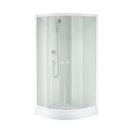 Kabiny prysznicowe - Kabina prysznicowa 90 x 90 cm Smart White Ckr - miniaturka - grafika 1