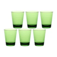Szklanki - ROSE&TULIPANI FIABA Zestaw 6 akrylowych szklanek 440 ml, zielony - miniaturka - grafika 1