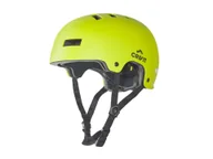 Kaski rowerowe - CRIVIT Kask dziecięcy do jazdy na rolkach, z diodami LED (L/XL, Limonkowy) - miniaturka - grafika 1