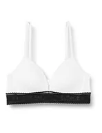 Biustonosze - Calvin Klein Damski trójkątny biustonosz koronkowy, biały, 8-10 lat - miniaturka - grafika 1