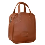 Akcesoria podróżnicze - Kosmetyczka Damska Podróżna Pojemna Z Miękkiej Ekoskóry - miniaturka - grafika 1