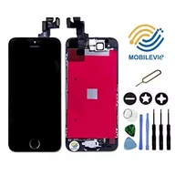 Części serwisowe do telefonów - Mobilevie wyświetlacz LCD Retina + pełna szyba dotykowa do iPhone'a Se Black + Tools - miniaturka - grafika 1