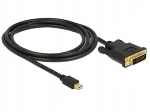 Delock Kabel adapter mini DisplayPort -> DVI-D M/M 2m czarny 83989 - Adaptery i przejściówki - miniaturka - grafika 2