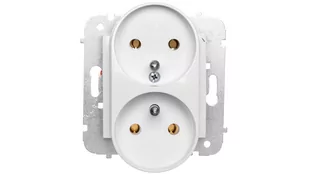 Elektro-Plast Gniazdo 2x2P+Z modułowe - , Carla 1743-10 - Gniazdka elektryczne - miniaturka - grafika 1