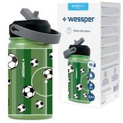 Shakery i bidony sportowe - Butelka dla dzieci Wessper ACTIVEMAX KIDS 0,4 l z motywem piłki nożnej - miniaturka - grafika 1