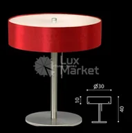 Lampy stojące - Lampka biurkowa LIMA G9 - czerwony połysk - miniaturka - grafika 1