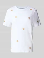 Koszulki i topy damskie - T-shirt o kroju regular fit z czystej bawełny model ‘KETTY LIFE’ - miniaturka - grafika 1
