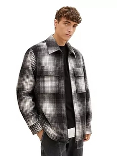 TOM TAILOR Denim Kurtka męska, 32698 - Grey Black Off White Check, XL - Kurtki męskie - miniaturka - grafika 1